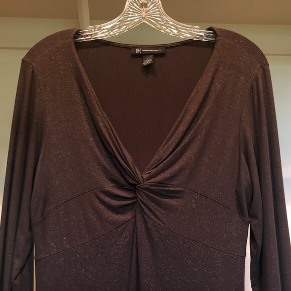INC International Concepts Long Sleeve Blouse Size Large - Picture 3 of 5